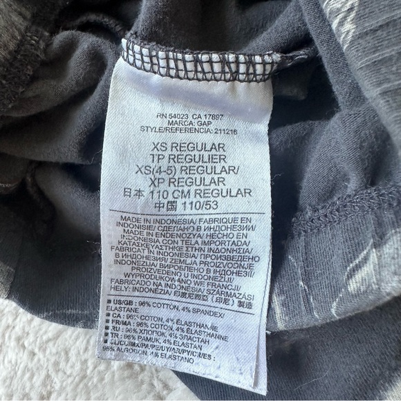 Gap kids | Gray and White Deer Print Stretch Leggings | Size Extra Small (4/5) - Picture 5 of 6